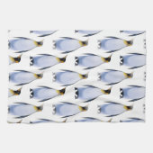 Klok van pinguïns theedoek (Horizontaal)