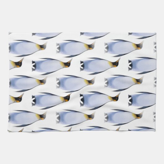 Klok van pinguïns theedoek (Horizontaal)