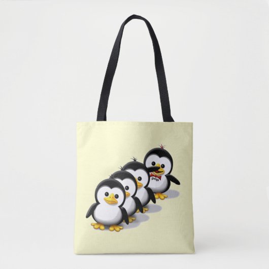Klok van pinguïns tote bag (Voorkant)