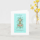 klok verjaardag Kaart (Gele Bloem)