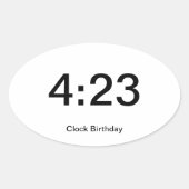 Klok Verjaardag Sticker 4:23 (Voorkant)