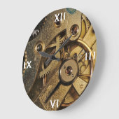 Klok: Verwarmd messing. Horloge Grote Klok (Hoek)