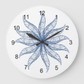 Klok - Vetbloem in blauw (Voorkant)