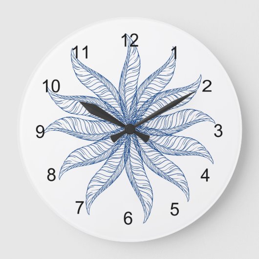 Klok - Vetbloem in blauw (Voorkant)