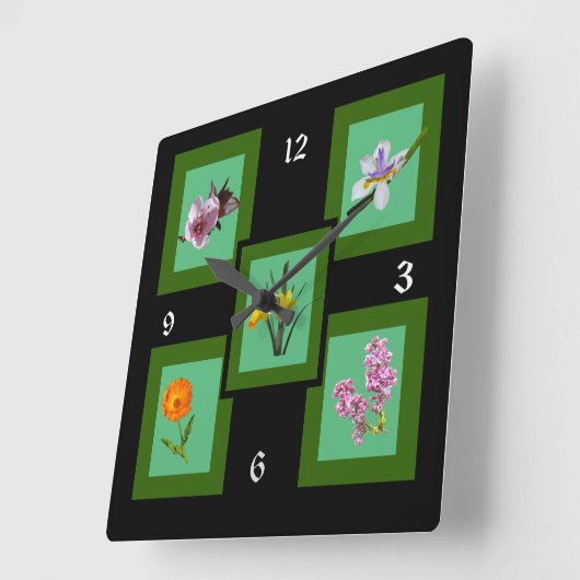 Klok - Vijf bloemen (Hoek)