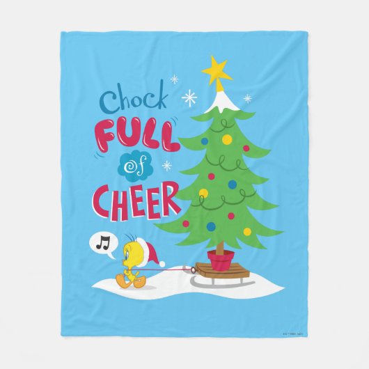 Klok vol met room fleece deken (Voorkant)