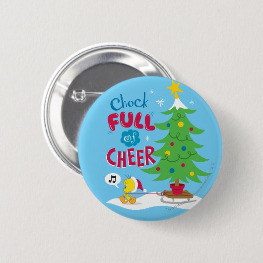 Klok vol met room ronde button 5,7 cm (Voorkant /achterkant)