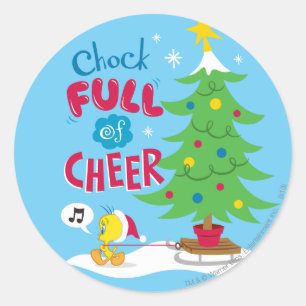 Klok vol met room ronde sticker