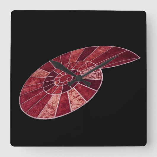 Klok voor acrylwand Ammoniet (Voorkant)