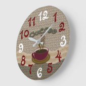 Klok voor acrylwand met koffiebeker (Hoek)