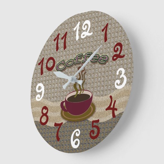 Klok voor acrylwand met koffiebeker (Hoek)