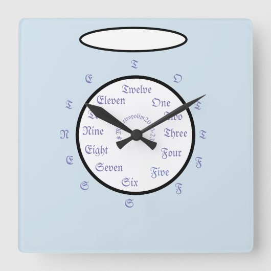 Klok voor acrylwand/modevormig ontwerp (Voorkant)