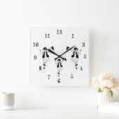 Klok voor acrylwand, Square Griekse Evzons Dancers (Huis)