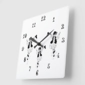 Klok voor acrylwand, Square Griekse Evzons Dancers (Hoek)