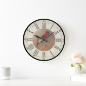 Klok voor artistieke serie - kardinale vogelklok (Huis)