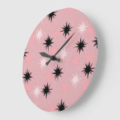 Klok voor atoomroze Starbursts rond de muur (Hoek)