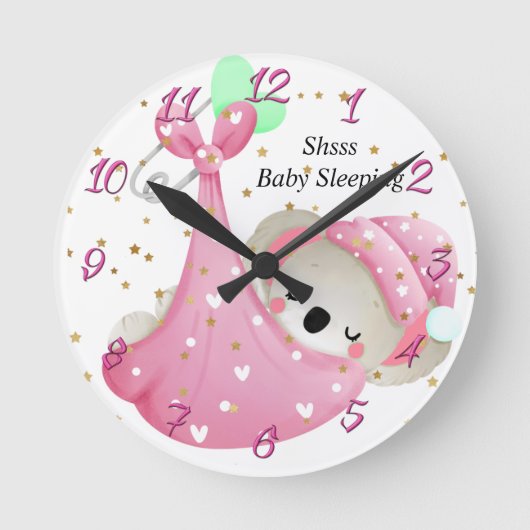 Klok voor Baby Girls Room (Voorkant)