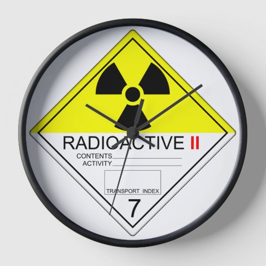 klok voor Bord voor radioactief vervoer (Voorkant)