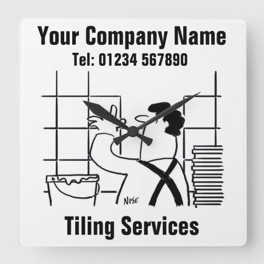 Klok voor Cartoon van tapservices (Voorkant)