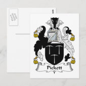 Klok voor de familie Pickett Briefkaart (Voorkant / Achterkant)