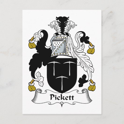 Klok voor de familie Pickett Briefkaart (Voorkant)