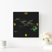 Klok voor de muur van de Hawaiiaanse eilanden (Huis)