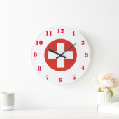 Klok voor de muur van de Zwitserse luchtmacht (Huis)