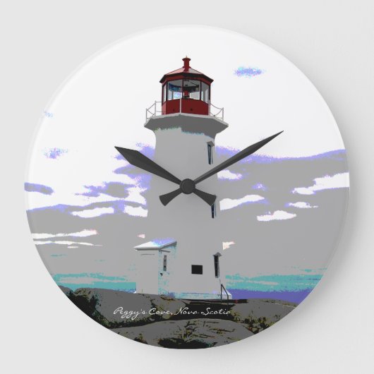 Klok voor de vuurtoren Peggy's Cove Nova Scotia (Voorkant)