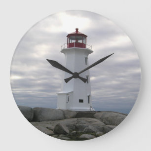 Klok voor de vuurtoren Peggy's Cove Nova Scotia