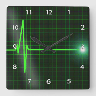 Klok voor elektrocardiogram golven