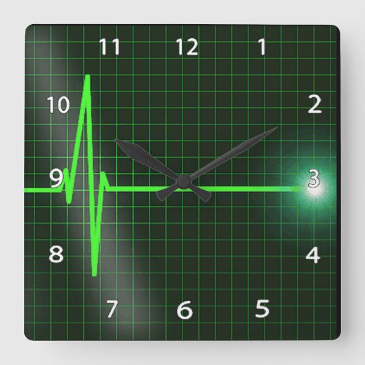 Klok voor elektrocardiogram golven (Voorkant)
