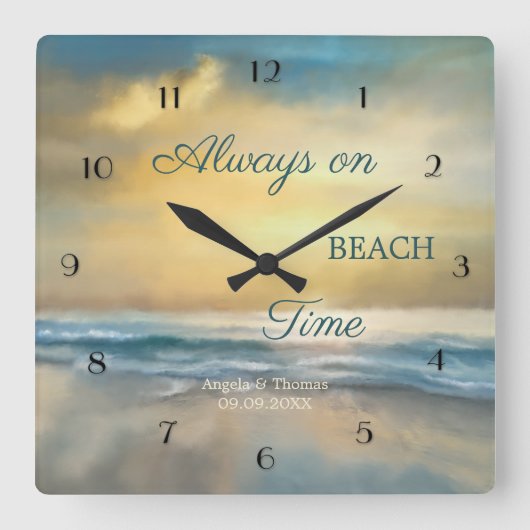 Klok voor fijne, gekleurde doorloopmuur (Voorkant)