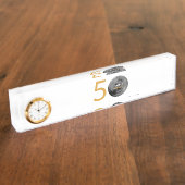 Klok voor het Apollo 11 50ste Jubileum. Naambordje (Zijkant)