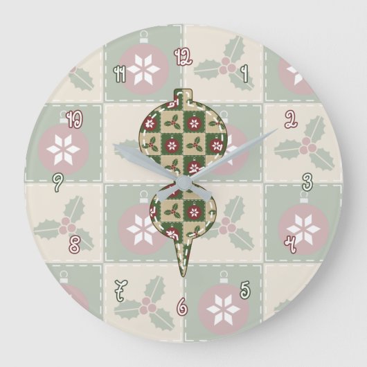 Klok voor kerstquilt (Voorkant)