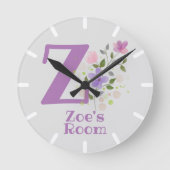 Klok voor kinderkamer met naam Zoe (Voorkant)