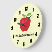 Klok voor klaslokalen met een Apple (Hoek)