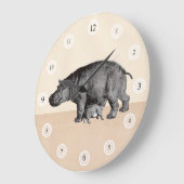 Klok voor moeder en baby hippos (Hoek)