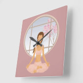 klok voor yoga meisje (Hoek)