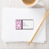 Klok Vrijgezellenfeest Roze en witte strepen Etiket (Insitu)