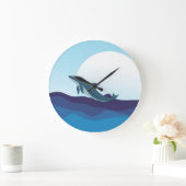 Klok walvis aan zee wandklok (Huis)