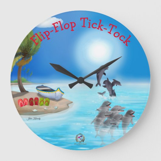 Klok Wandklok Flip-Flop Tick-Tock (Voorkant)