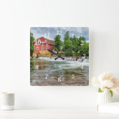 Klok War Eagle Mill en Waterval Wandklok (Huis)