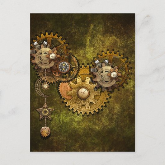 Klok werk briefkaart (Voorkant)