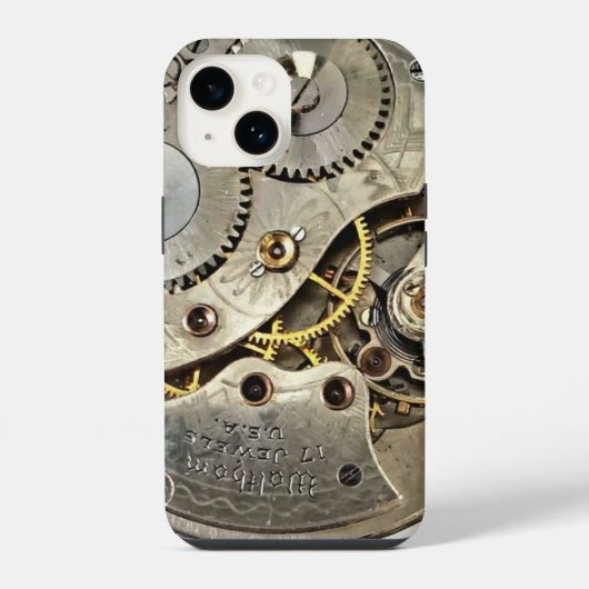 Klok werkt iPhone hoesje (Achterkant)