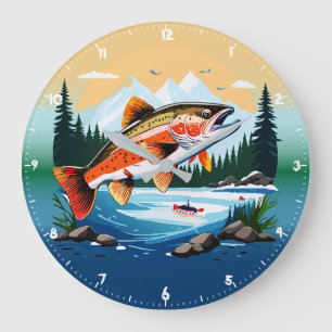 Klok Wilde Regenboogforel Rocky Mountain Stroom