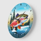 Klok Wilde Regenboogforel Rocky Mountain Stroom (Hoek)