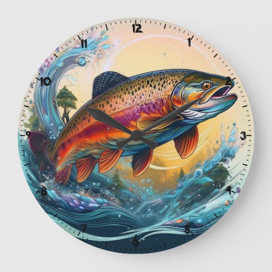 Klok Wilde Regenboogforel Rocky Mountain Stroom (Voorkant)