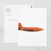 Klok x-1 het vliegtuig van de Raket Briefkaart (Voorkant / Achterkant)