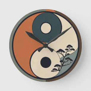 Klok Yin Yang ontwerp
