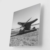 Klok zee-, zwart en wit thema (Hoek)